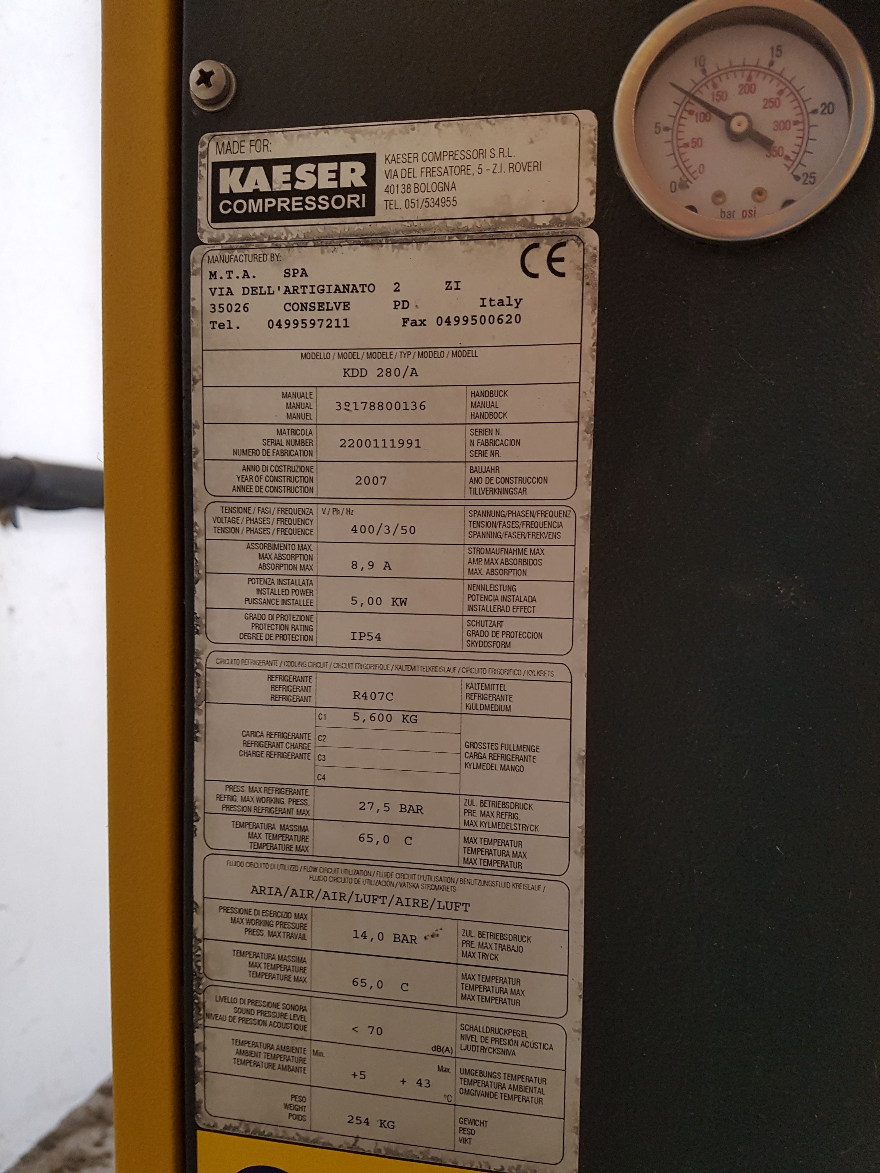 Essiccatore Kaeser KDD280 - 28.000 lt/min in vendita - foto 3