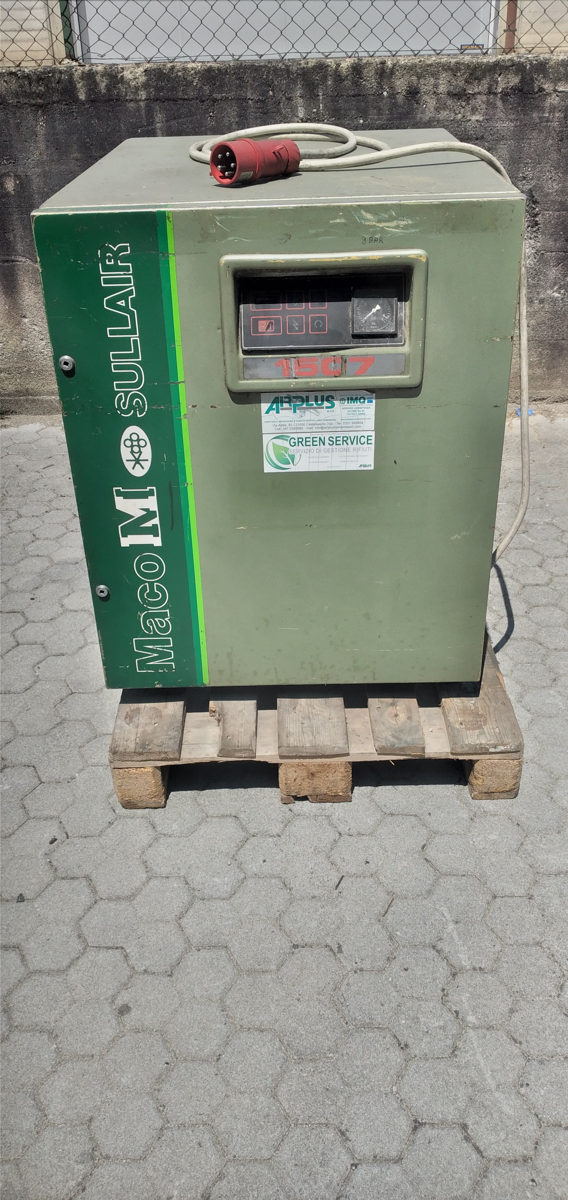 SULLAIR MACO 1507  – 15 kW / 20 HP – 7 bar – 2100 l/min in vendita - foto 1
