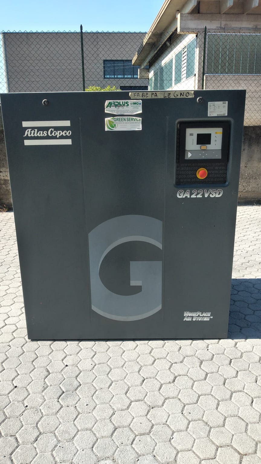 COMPRESSORE ATLAS GA 22 VSD - 22KW 30HP - 6000 L/MIN in vendita - foto 1