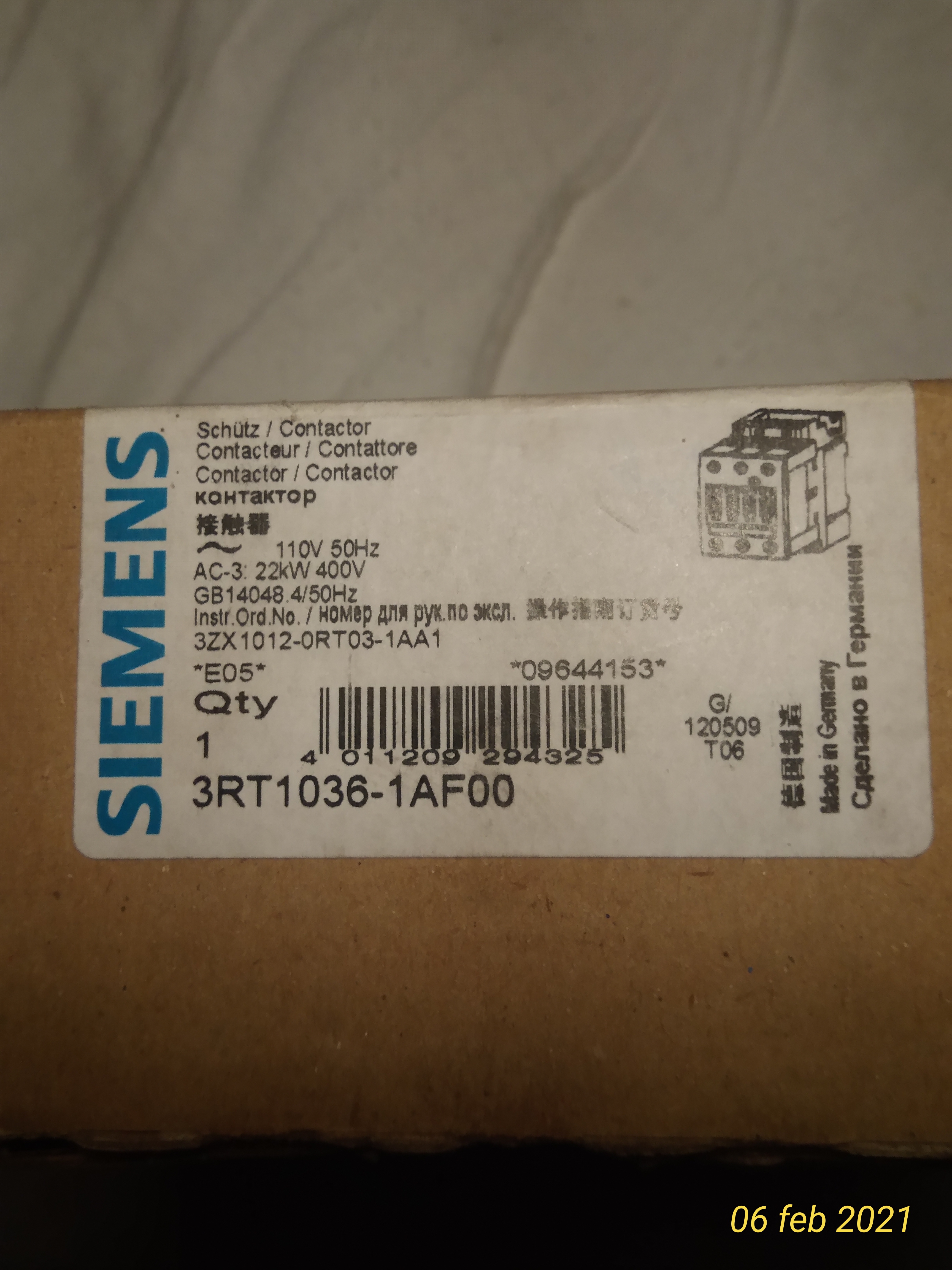 Contattore Siemens serie 3RT1 SIRIUS in vendita - foto 2