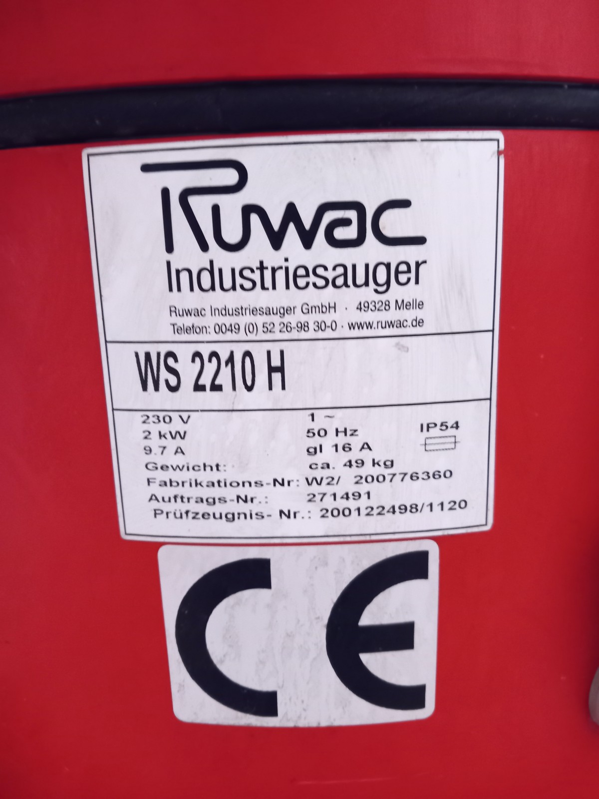 ASPIRATORE – RUWAC (COD. MF-PR-ASP-60) in vendita - foto 3