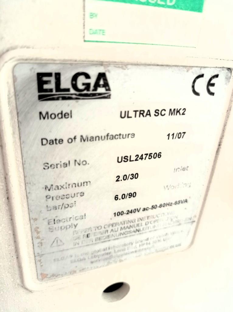 ULTRAFILTRAZIONE ACQUA – ELGA ULTRA SC MK2 (COMP-39) in vendita - foto 3
