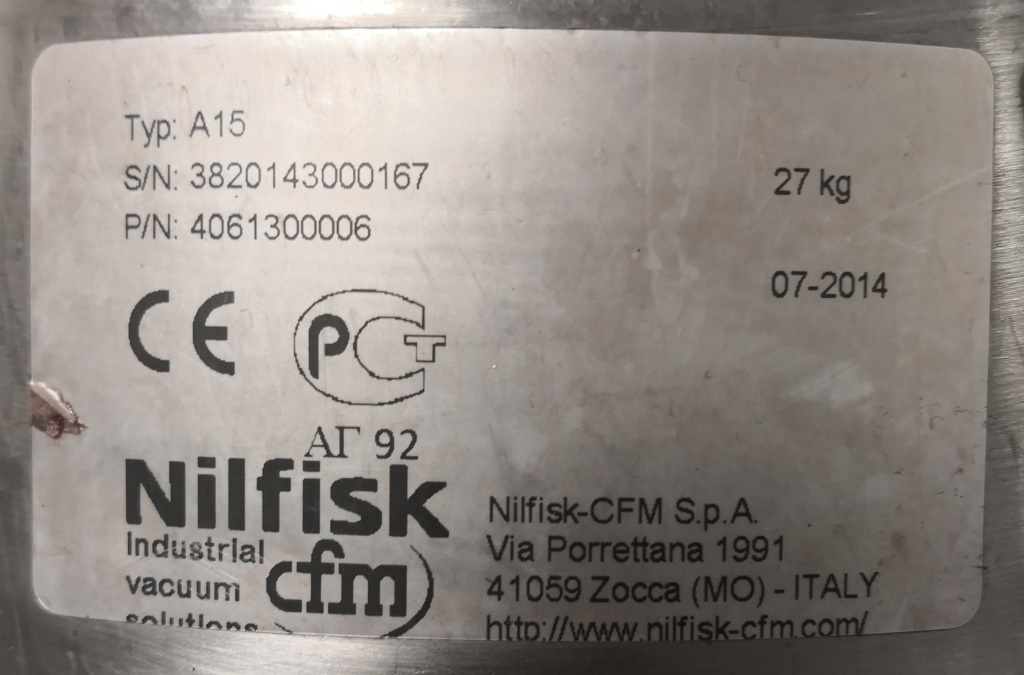ASPIRATORE AD ARIA COMPRESSA – NILFISK CFM A15 (ASP-41) in vendita - foto 9