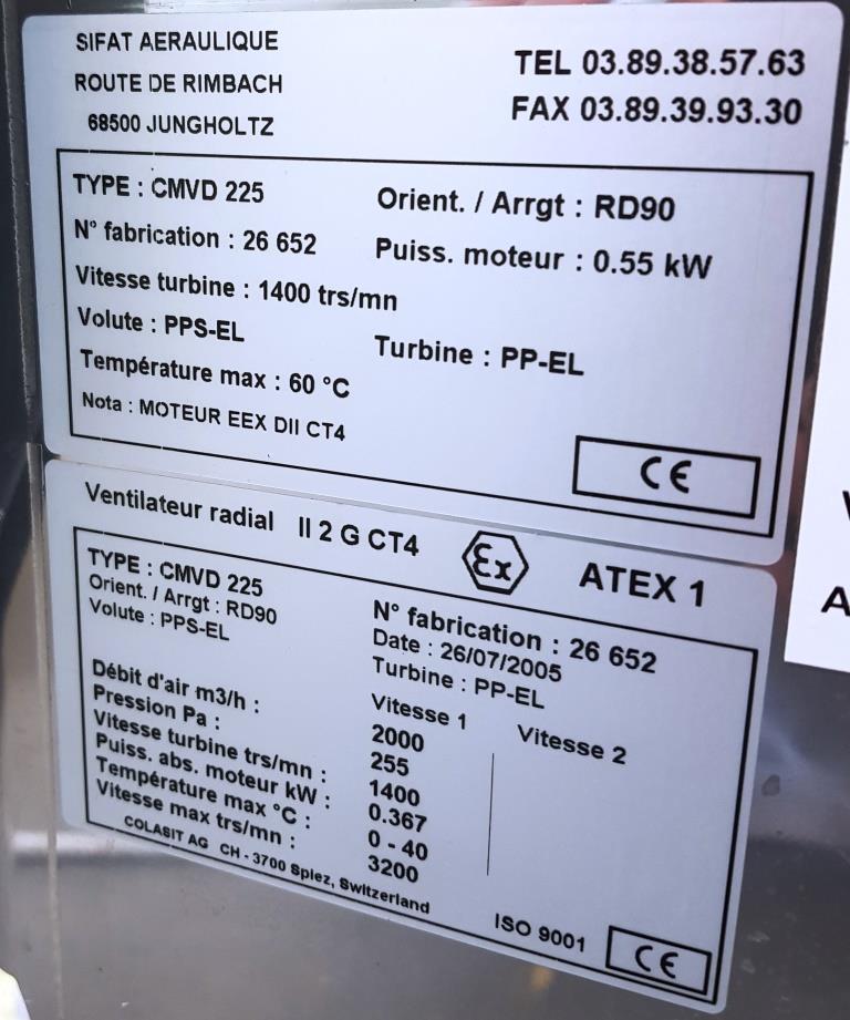 VENTILATORE CENTRIFUGO – SIFAT (COD. MF-PR-VEN-1) in vendita - foto 6