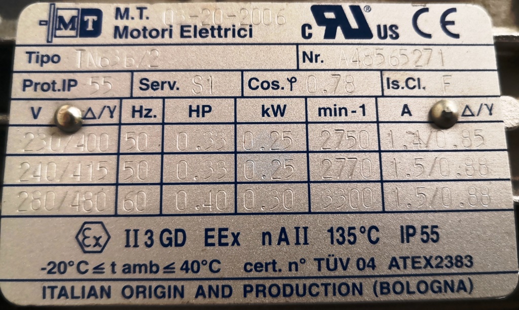 MOTORIDUTTORE – M.T. BONFIGLIOLI – TN63B/2 (MOT-41) in vendita - foto 4