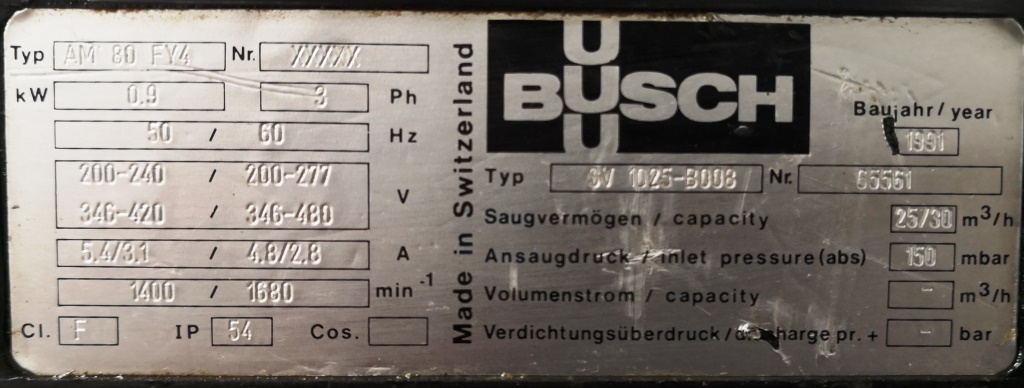 POMPA DA VUOTO – BUSCH (COD.MF-PR-POM-119) in vendita - foto 5