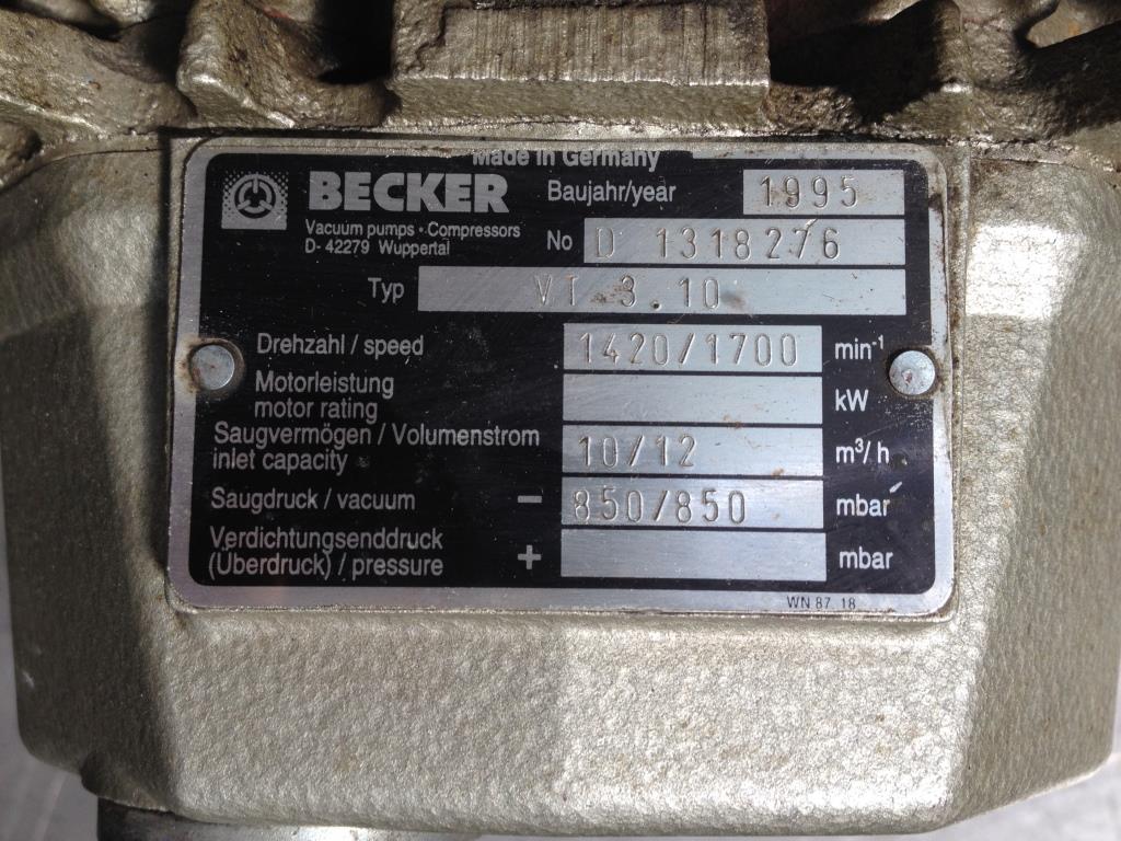 POMPA  VUOTO – BECKER MOD. VT.3.10 D71B4 (COD. POM-29) in vendita - foto 4