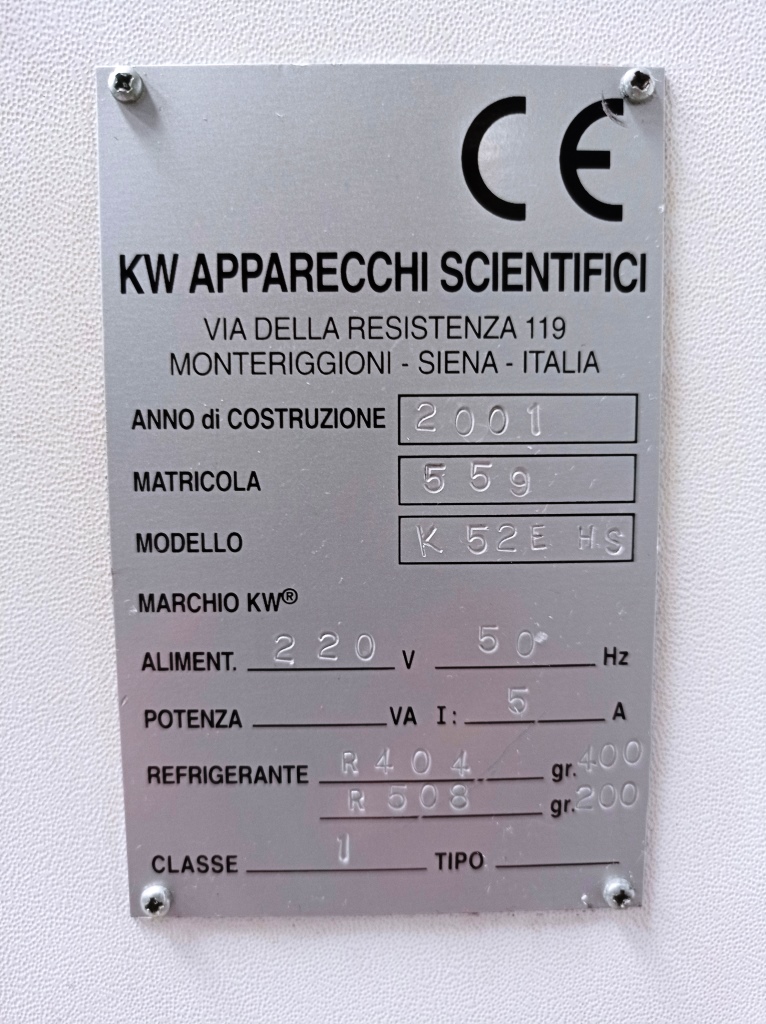 REFRIGERATORE BIOMEDICALE – KW – MOD. K52E HS (CAM-24) in vendita - foto 5