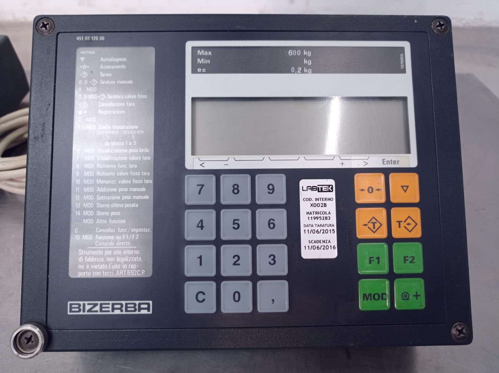 BILANCIA PESAPALLET – BIZERBA (COD. MF-PK-BIL-108) in vendita - foto 3