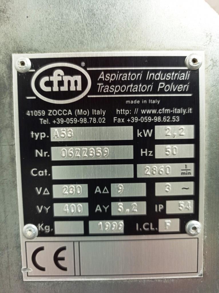 ASPIRATORE INDUSTRIALE PER POLVERI – CFM – A53 (ASP-54) in vendita - foto 5