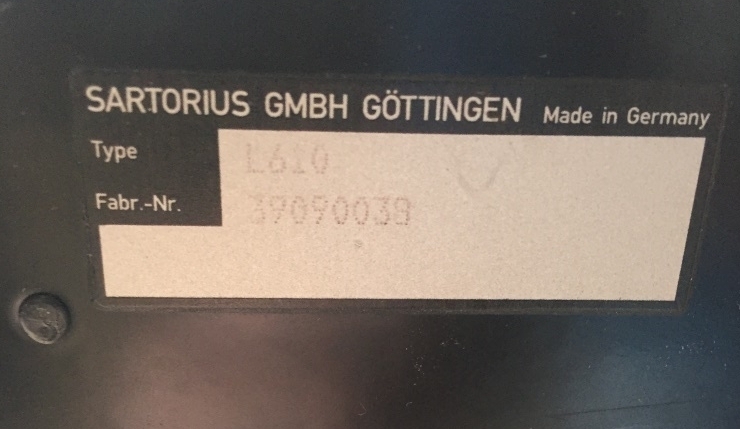 BILANCIA SARTORIUS – MOD.L610 (COD. LAB-BIL-8) in vendita - foto 4