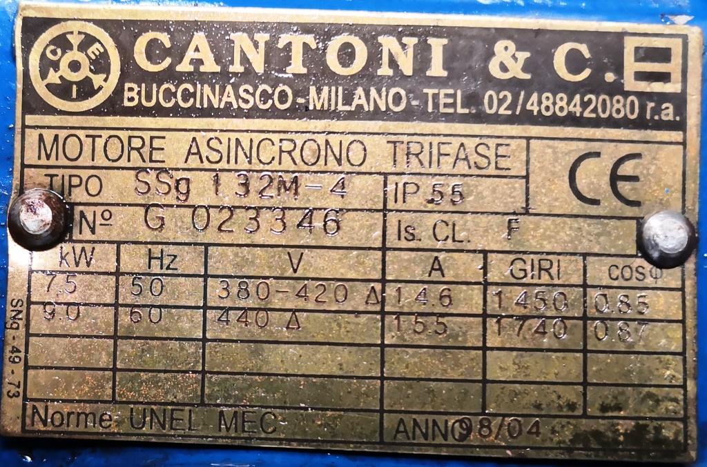 MOTORE ELETTRICO – CANTONI & C.(COD. RIC-MOT-28) in vendita - foto 3