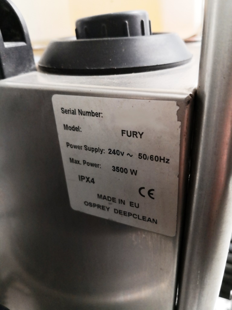 MACCH. PULIZIA VAPORE – OSPREY DEEPCLEAN FURY (ASP-44) in vendita - foto 8