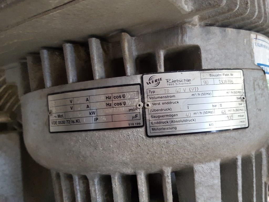 POMPA DA VUOTO - WERIE RIETSCHLE MOD.TR40V (POM-52) in vendita - foto 5