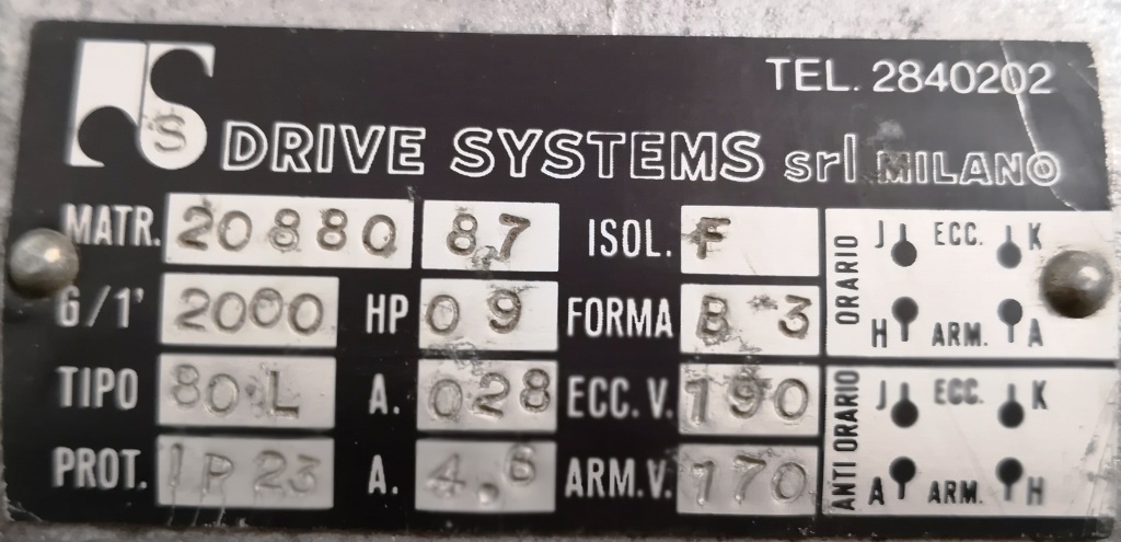 MOTORE CC ECCITAZIONE SEP – D.SYSTEMS (COD. RIC-MOT-37) in vendita - foto 5