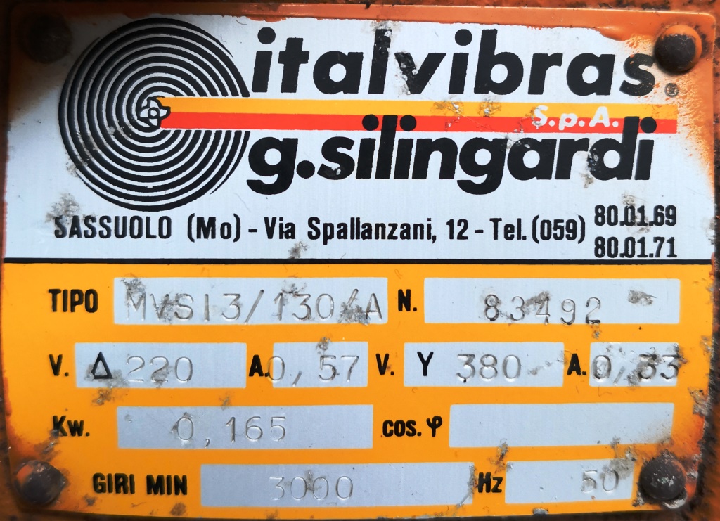 MOTOVIBRATORE ELETTRICO – ITALVIBRAS (COD. RIC-MOT-30) in vendita - foto 7