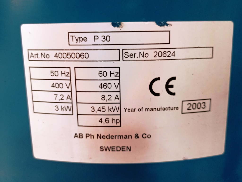 ASPIRAPOLVERE AD ALTO VUOTO – NEDERMAN P30 (ASP-45) in vendita - foto 8