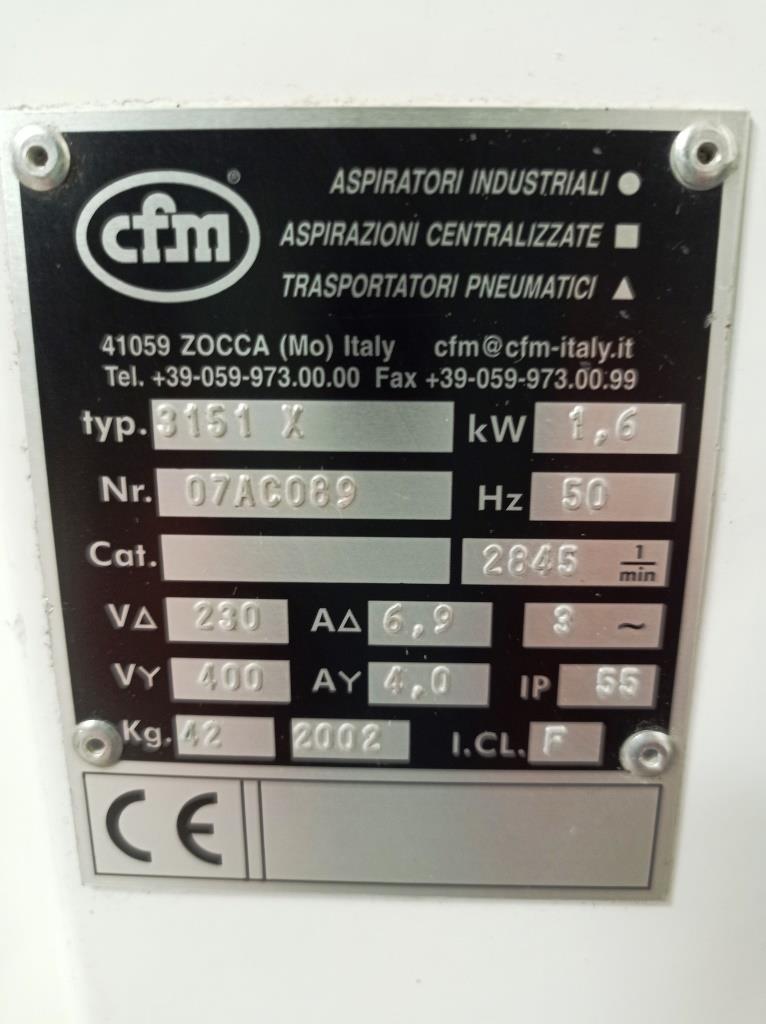 ASPIRATORE INDUSTRIALE PER POLVERI CFM 3151 X (ASP-53) in vendita - foto 5