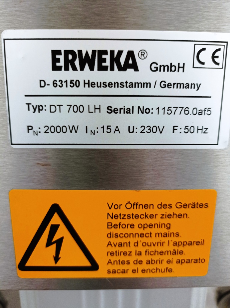 TESTER DISSOLUTORE OFFLINE – ERWEKA DT 700 LH (COMP-17) in vendita - foto 5