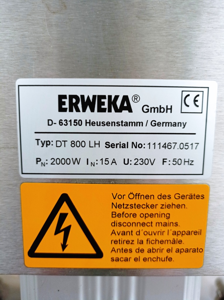 DISSOLUTORE OFFLINE - ERWEKA DT800LH - FRL800 (COMP-18) in vendita - foto 4