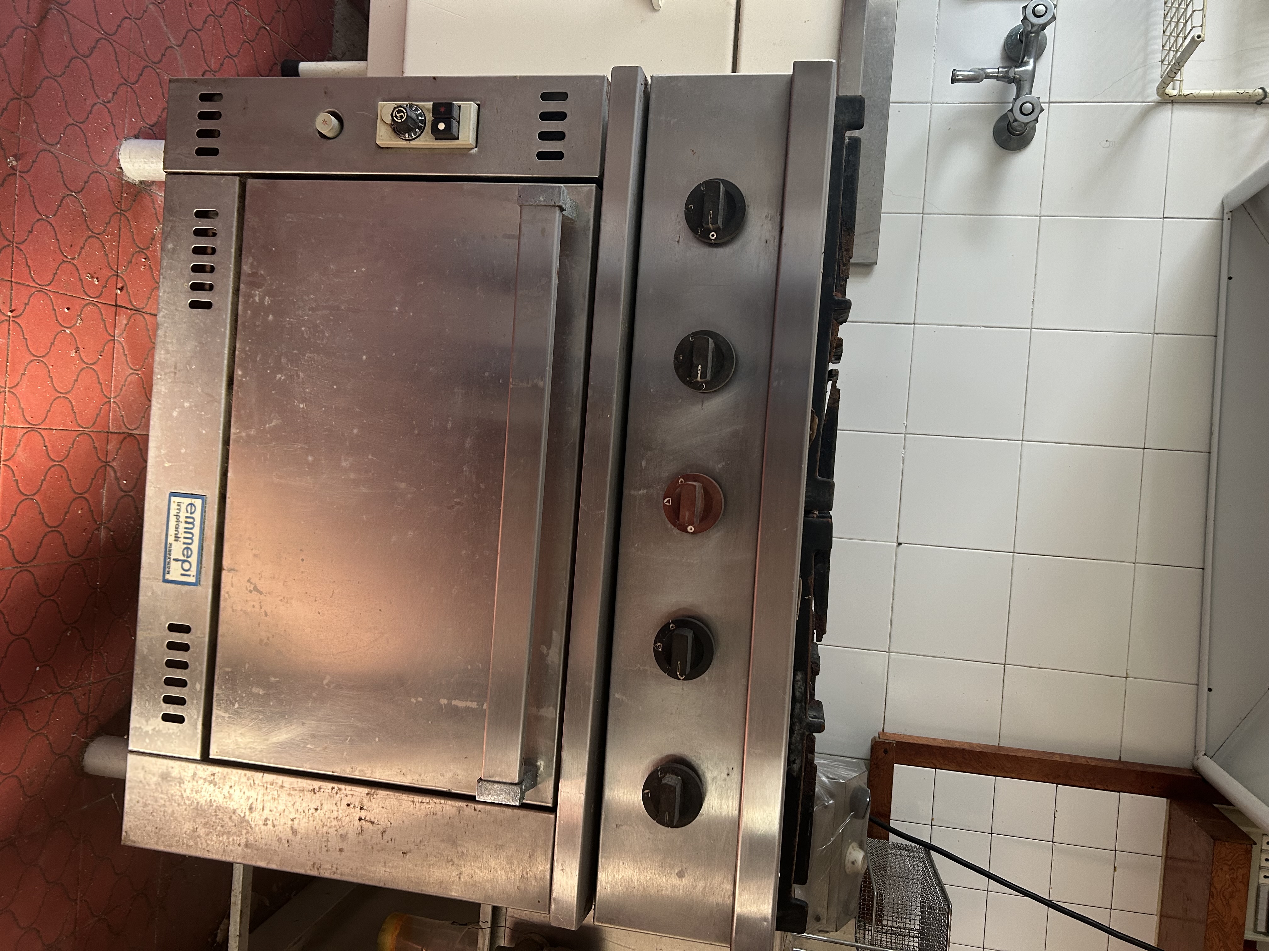 Cucina professionale a gas 4 fuochi con forno Emmepi in vendita - foto 3