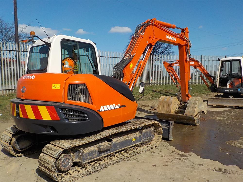 2013 Kubota KX080-3A midi escavatore in vendita - foto 2
