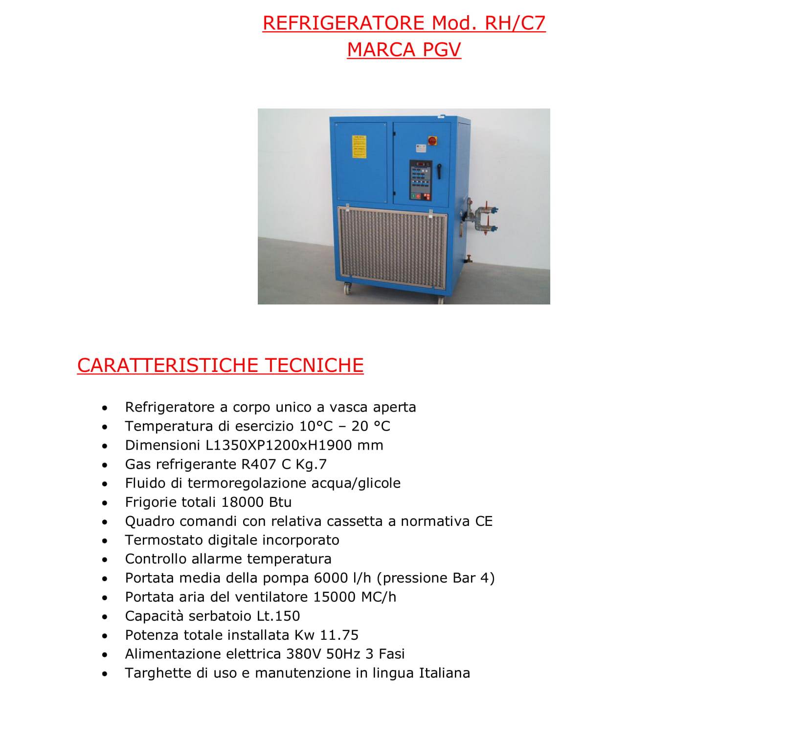 Unità di raffreddamento in vendita