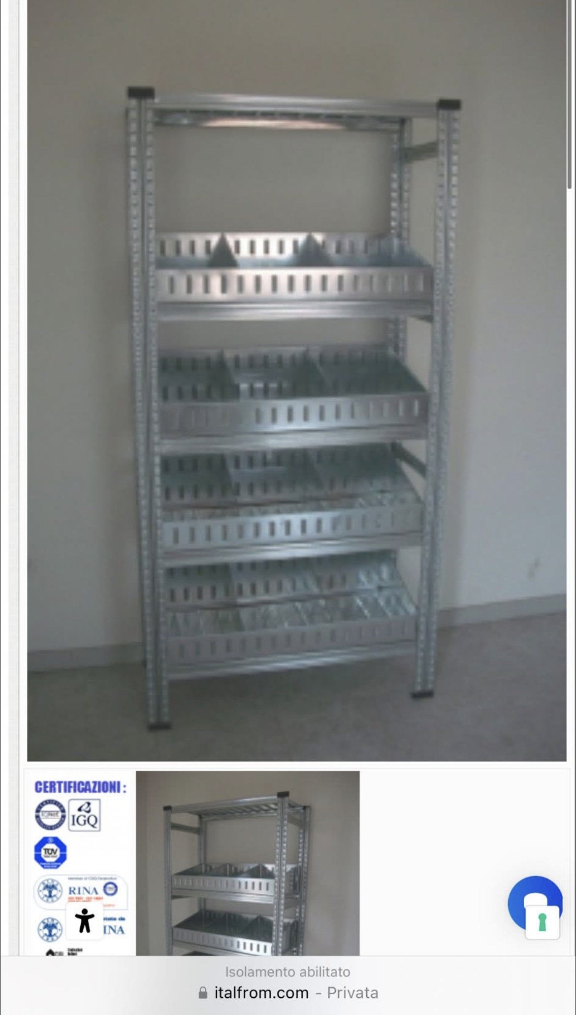 Stock 400 scaffali metallici italfrom in vendita - foto 3