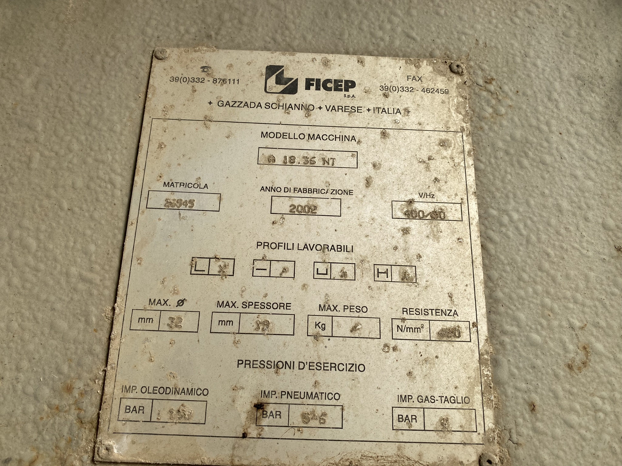 Linea di punzonatura, taglio e foratura FICEP in vendita - foto 6