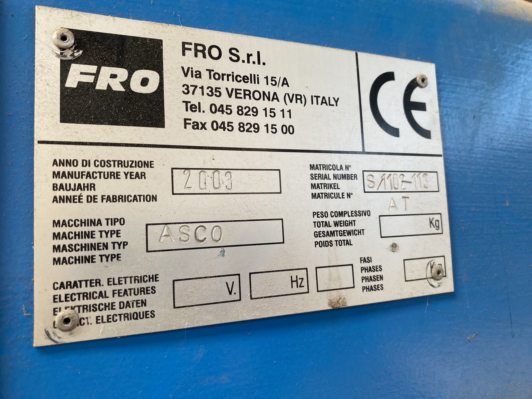 n. 2 saldatrici automatiche per Piping SAF-FRO ASCO in vendita - foto 9