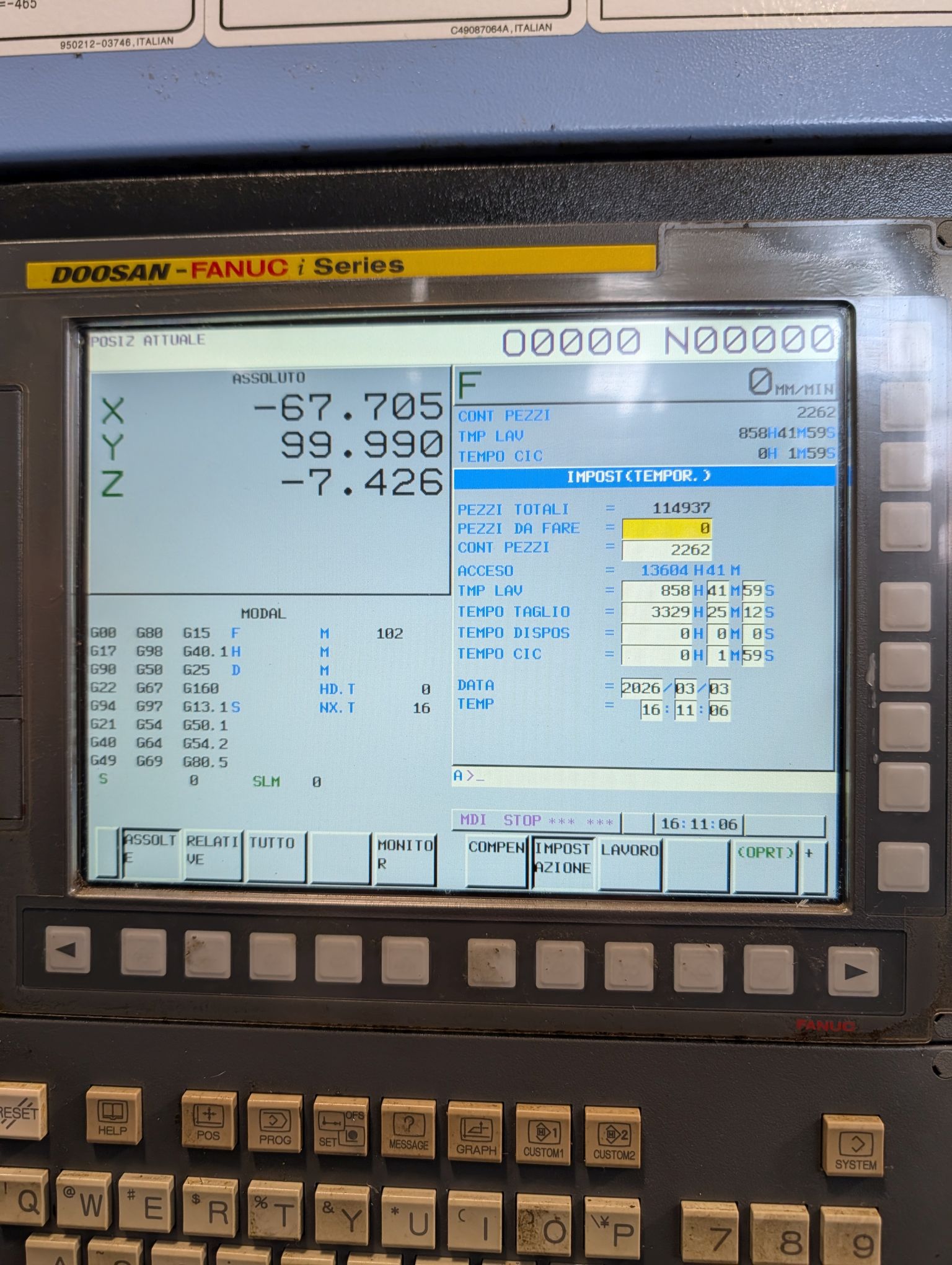 CENTRO DI LAVORO DOOSAN VC 3600 in vendita - foto 7