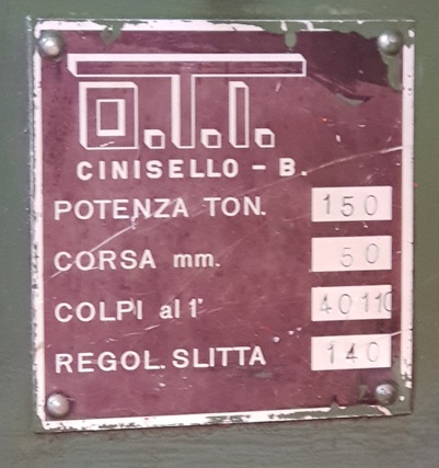 Pressa eccentrica a doppio montante OTI in vendita - foto 7