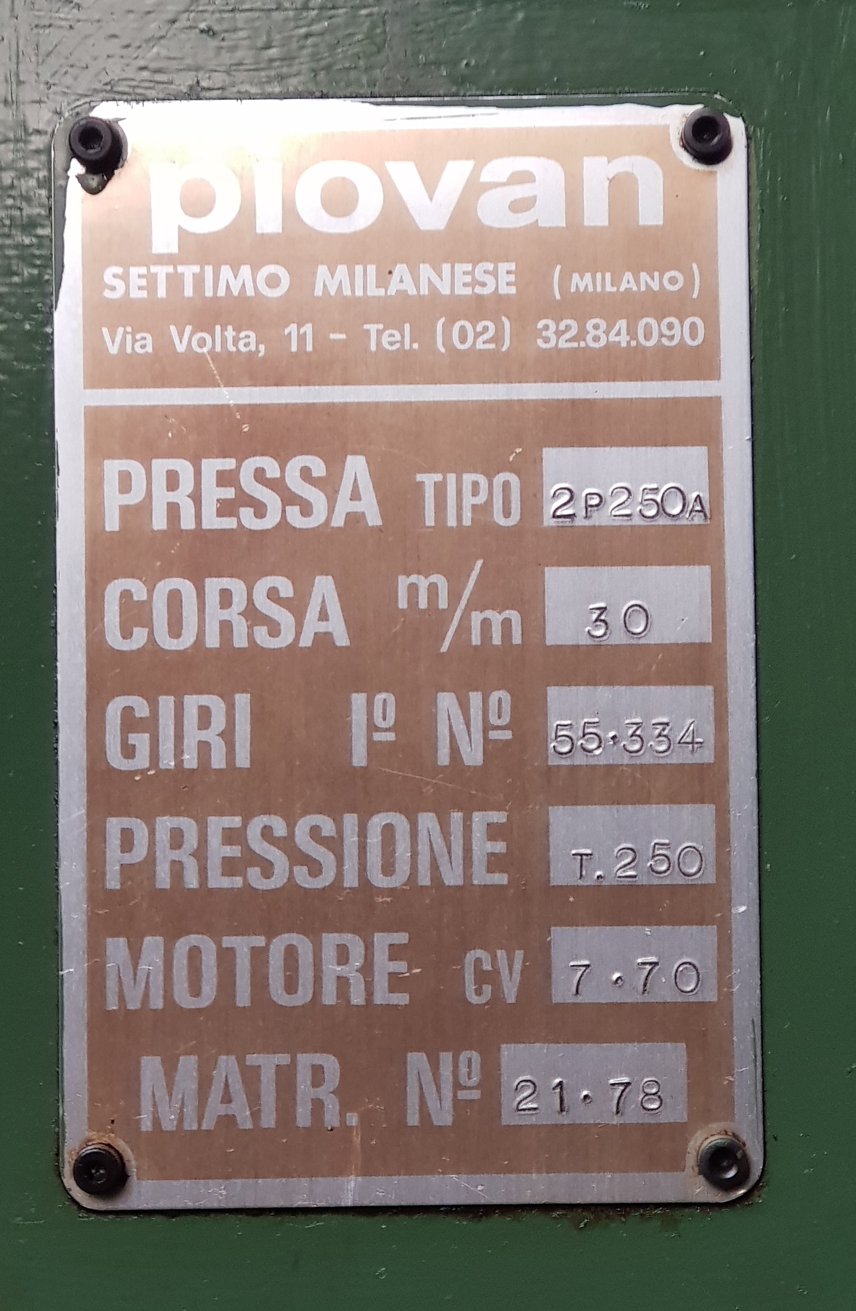Pressa eccentrica a doppio montante PIOVAN in vendita - foto 7