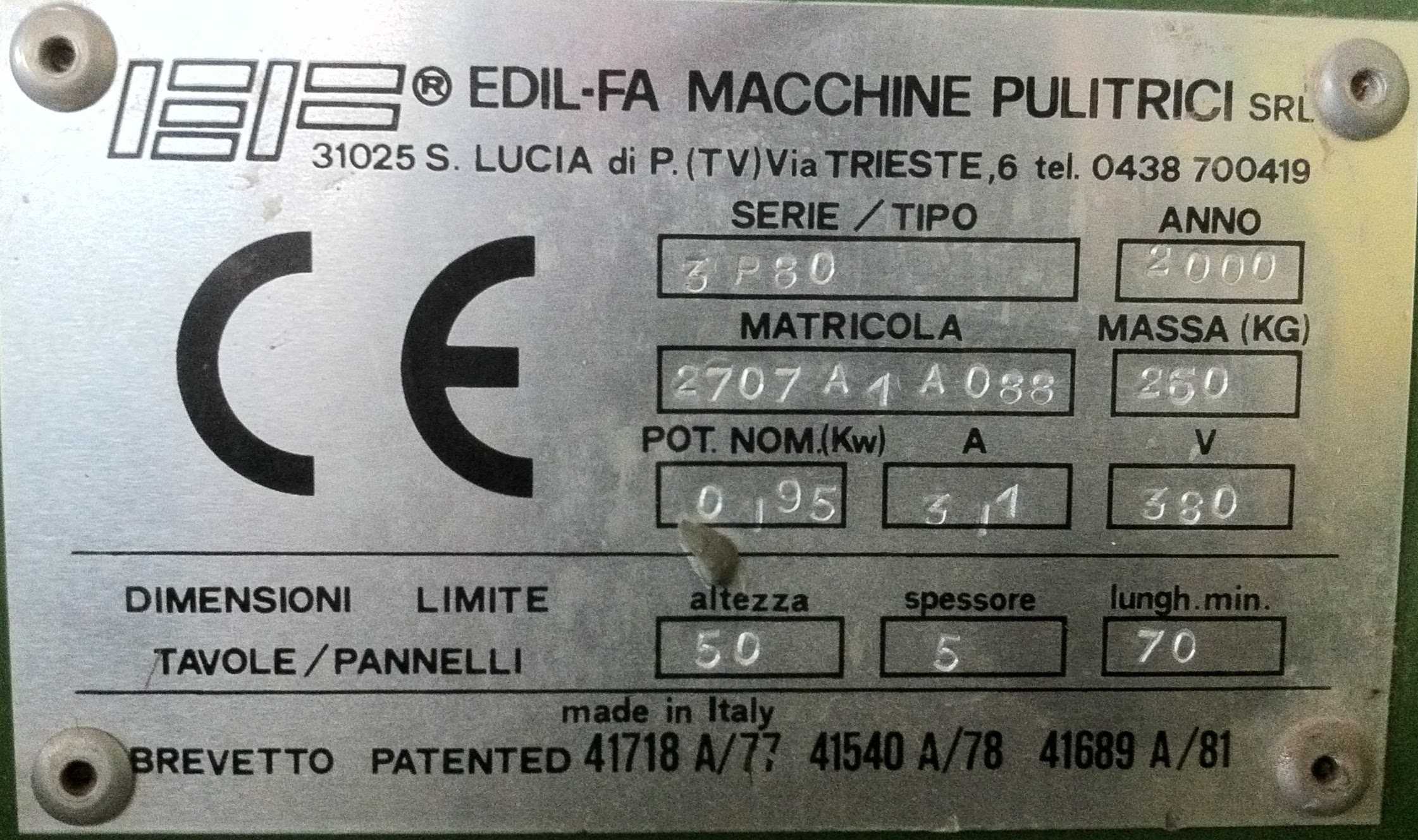 MACCHINA PULISCI PANNELLI EDIL FA in vendita - foto 3