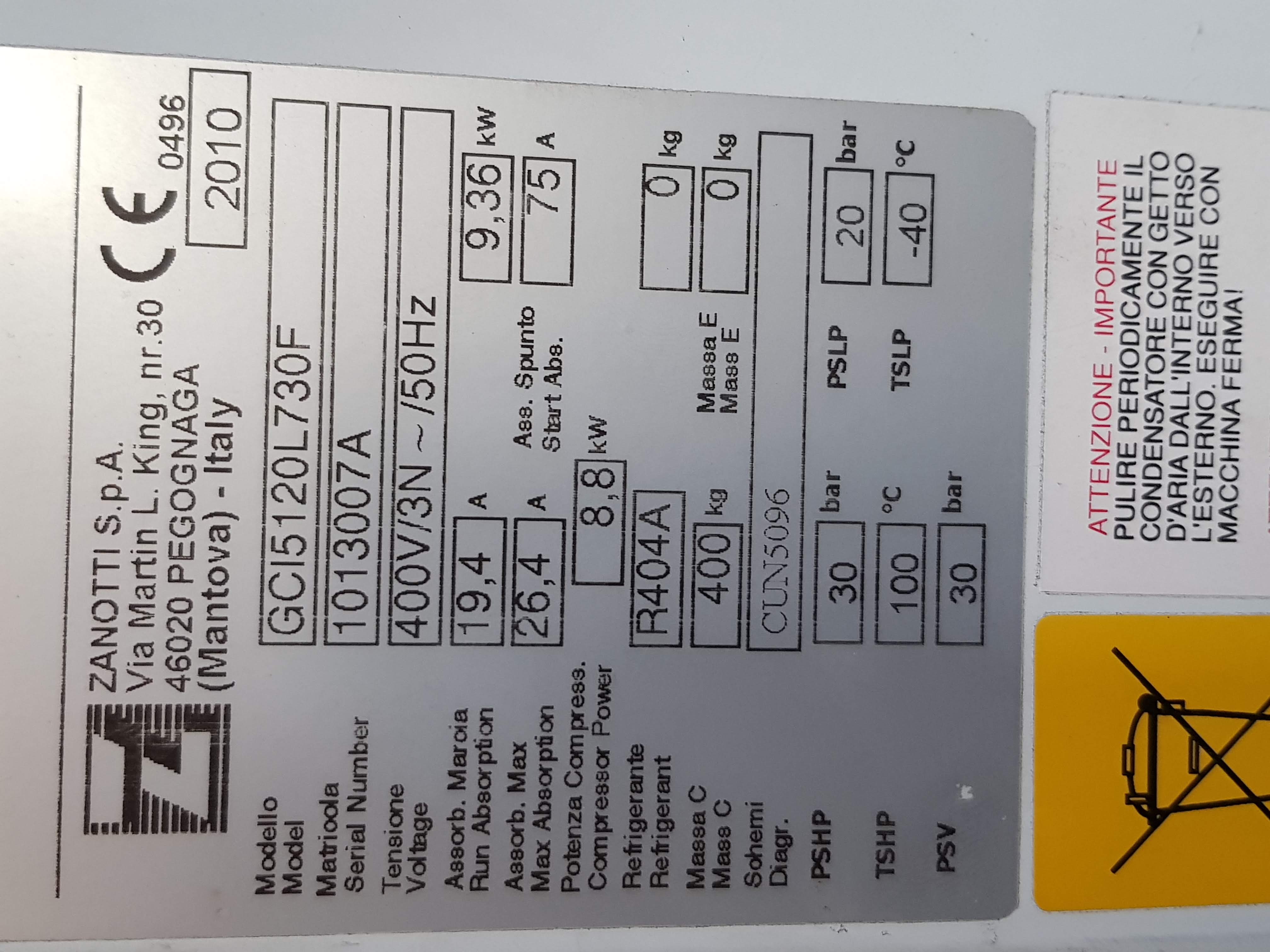 IMPIANTI DI REFRIGERAZIONE ZANOTTI in vendita - foto 4
