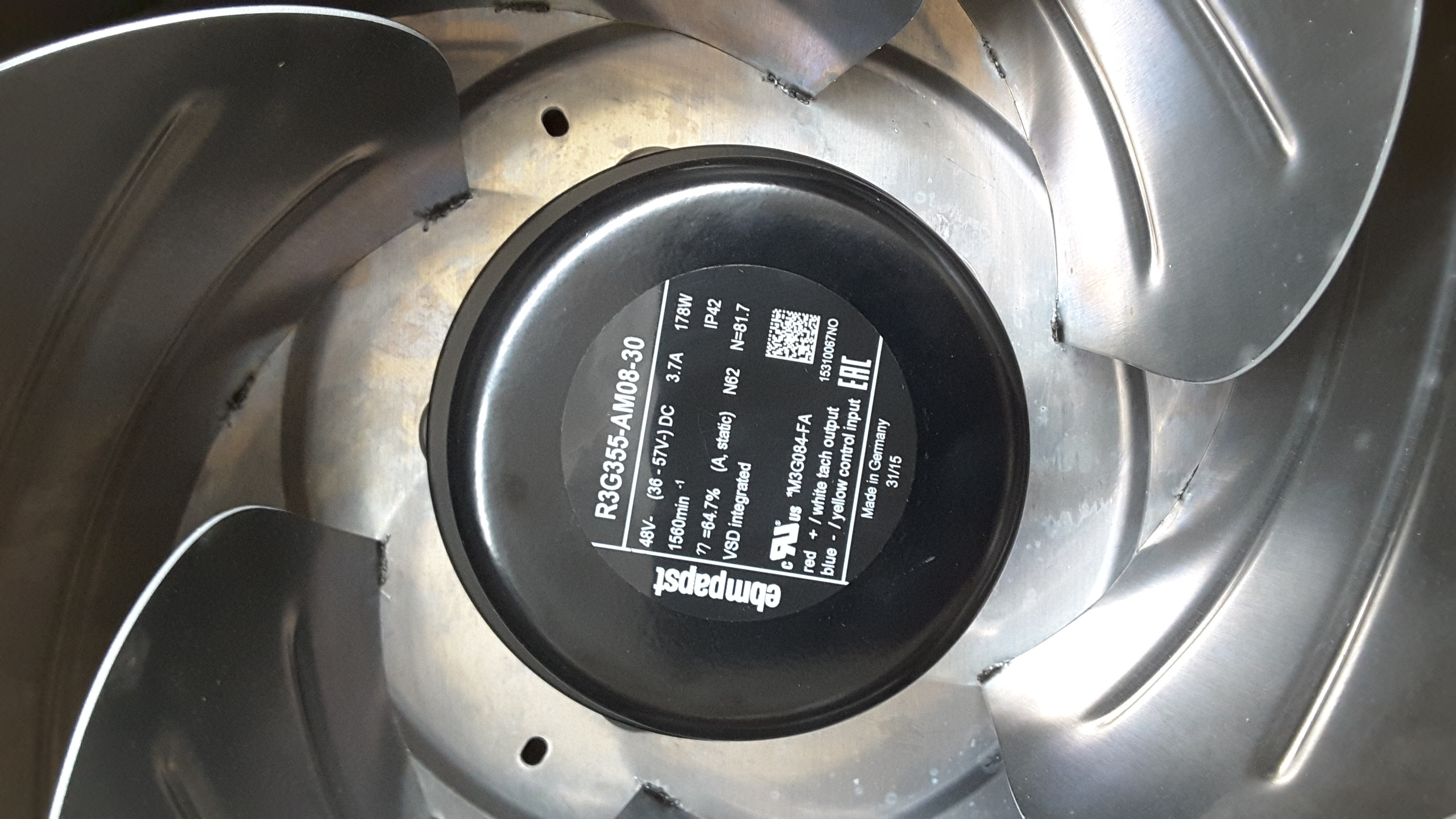 Ventilatore centrifugo - Ebmpapst mod. R3G355-AM08-30 in vendita - foto 2