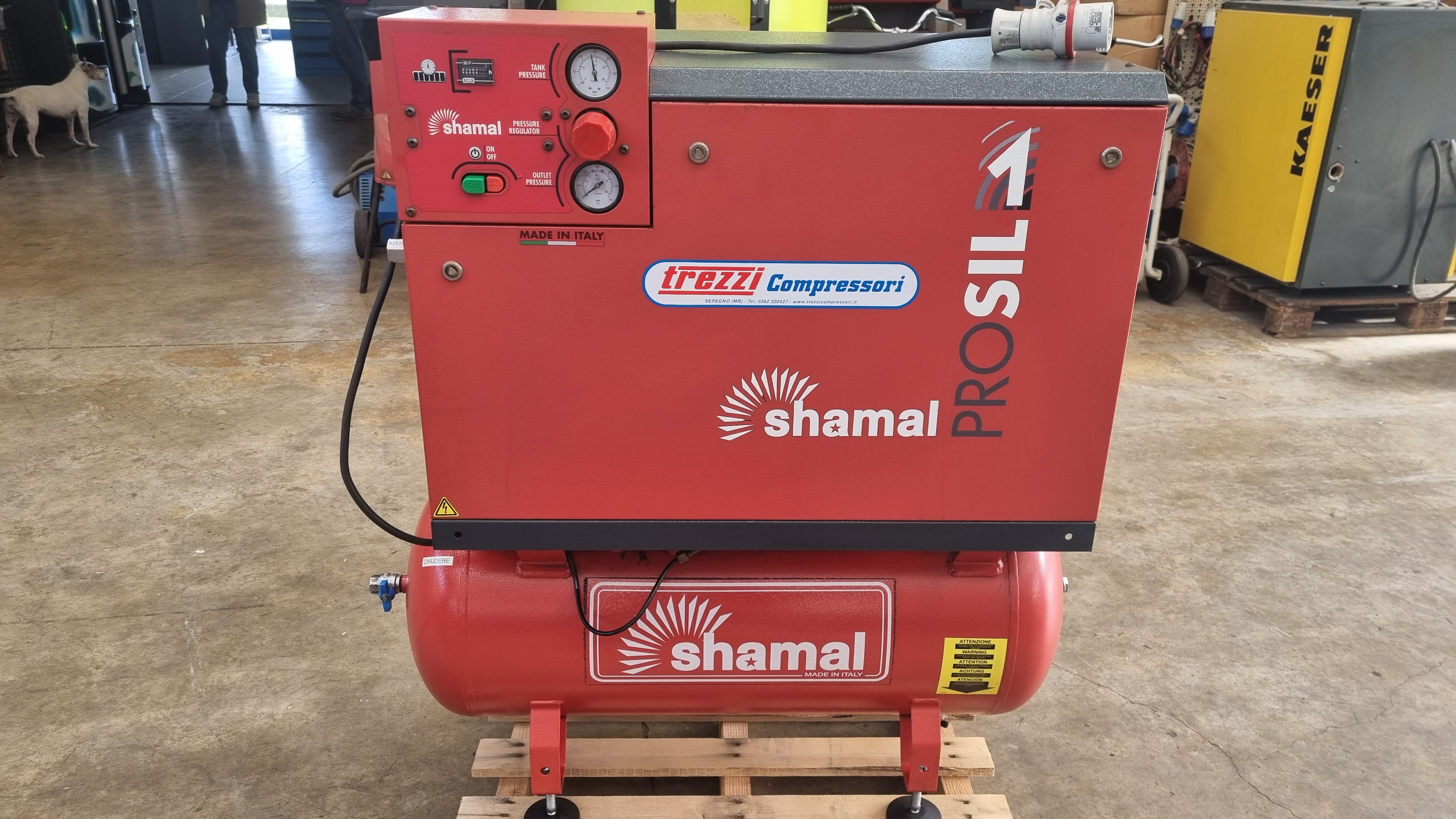 COMPRESSORE SHAMAL SILENZIATO SU SERBATOIO USATO in vendita - foto 1