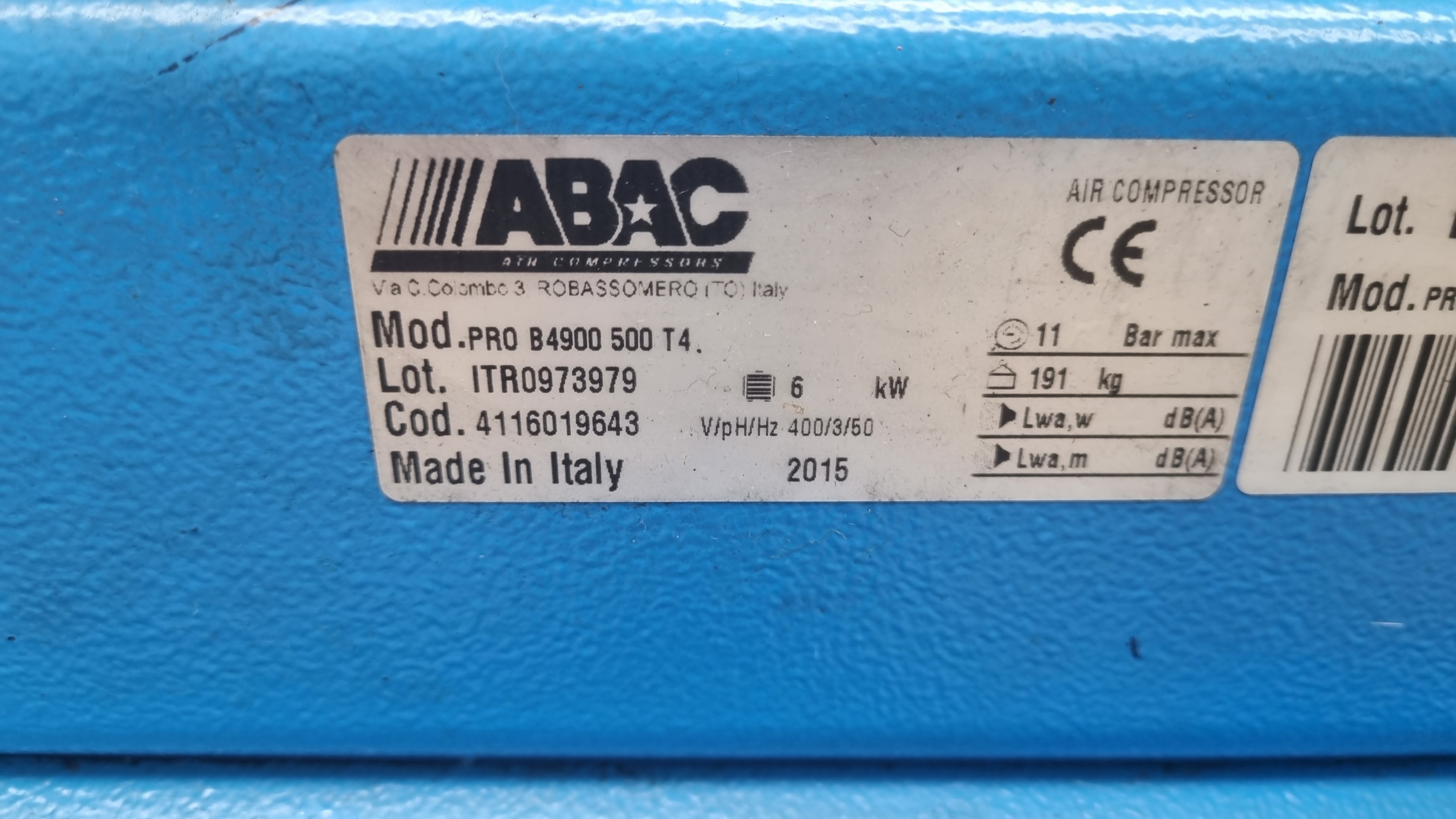 Compressore a pistoni abac pro b 4900 in vendita - foto 2