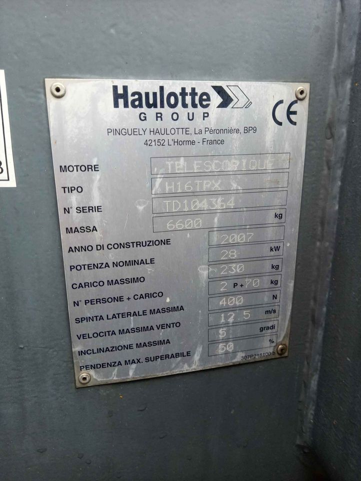 HAULOTTE Piattaforma Aeree Telescopiche h16 tpx in vendita - foto 5