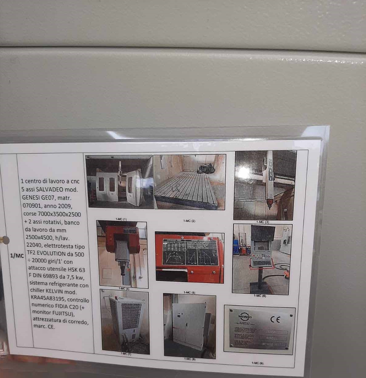 CENTRO DI LAVORO 5 ASSI SALVADEO MOD. GENESI GE07 in vendita - foto 4
