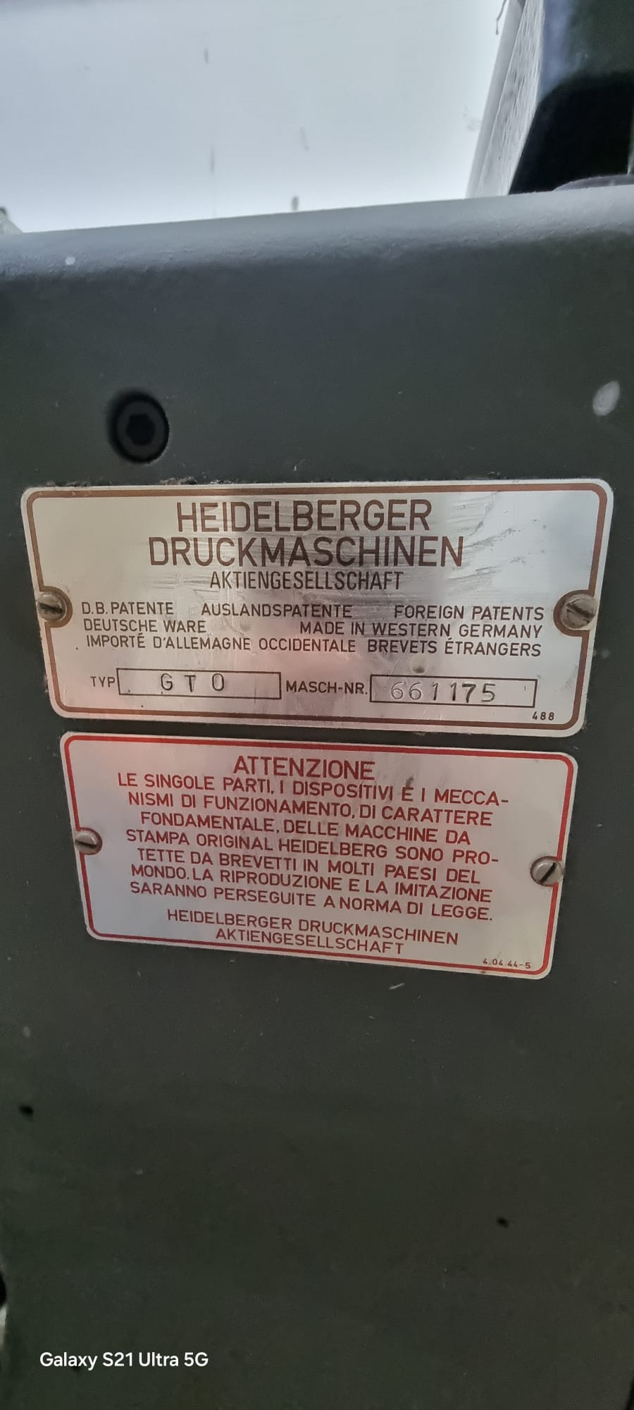 MACCHINA DA STAMPA HEIDELBERG GTO in vendita - foto 4
