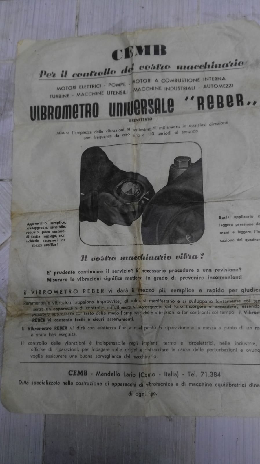 Vibrometro universale strumenti d' epoca in vendita - foto 4