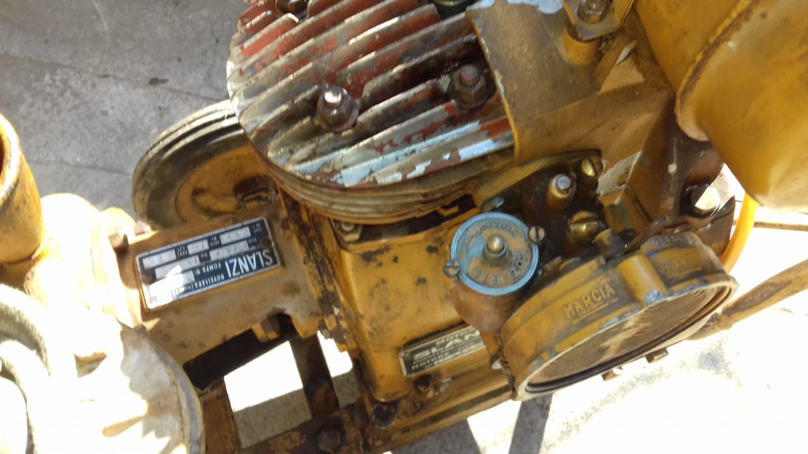 Motopompa d'epoca motore italiano Slanzi anni 50 in vendita - foto 8