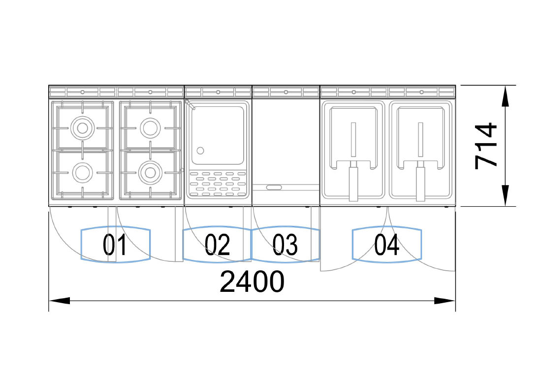 CUCINA COMPLETA BERTOS LINEA 70 in vendita - foto 9