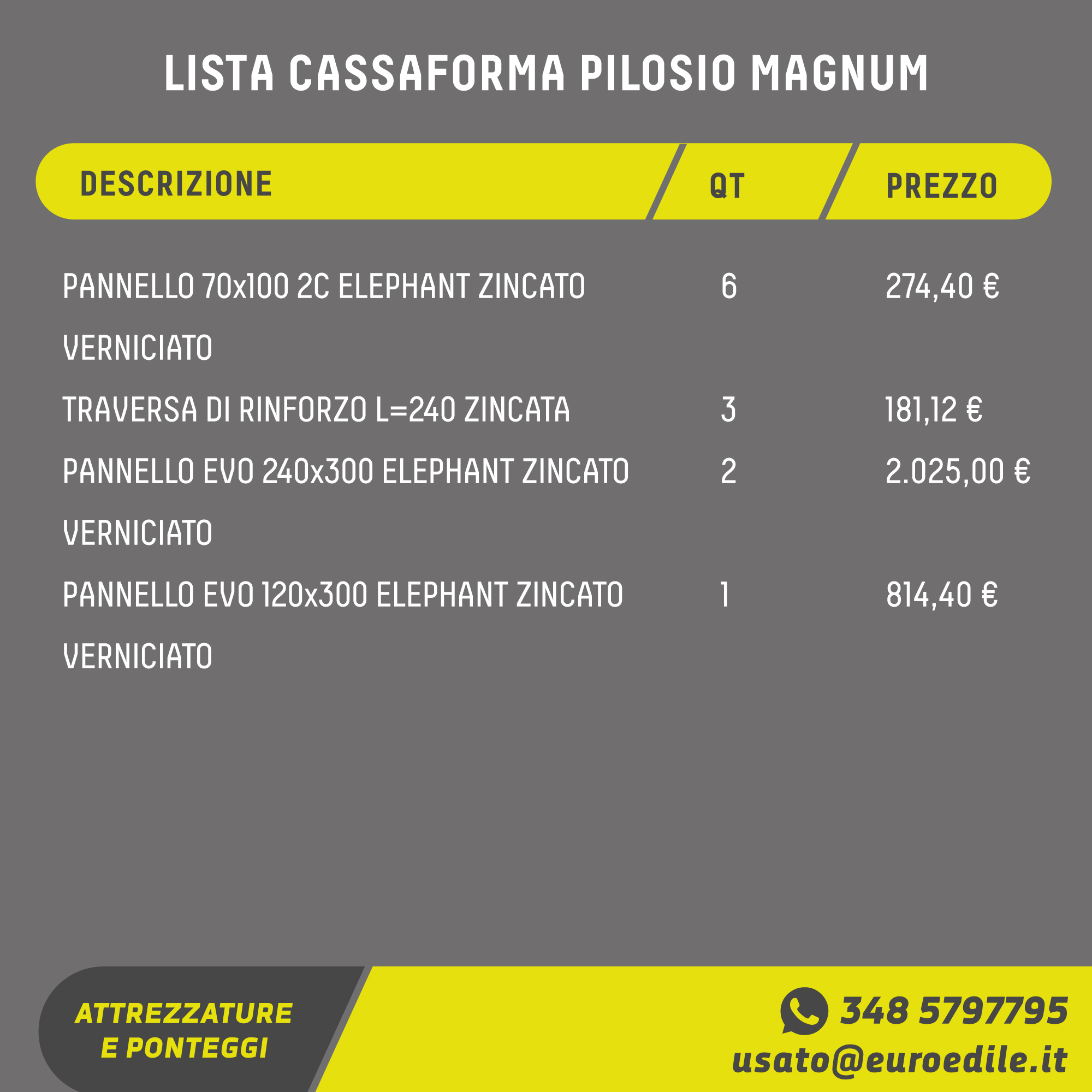 Cassaforma PILOSIO MAGNUM usata in vendita - foto 13
