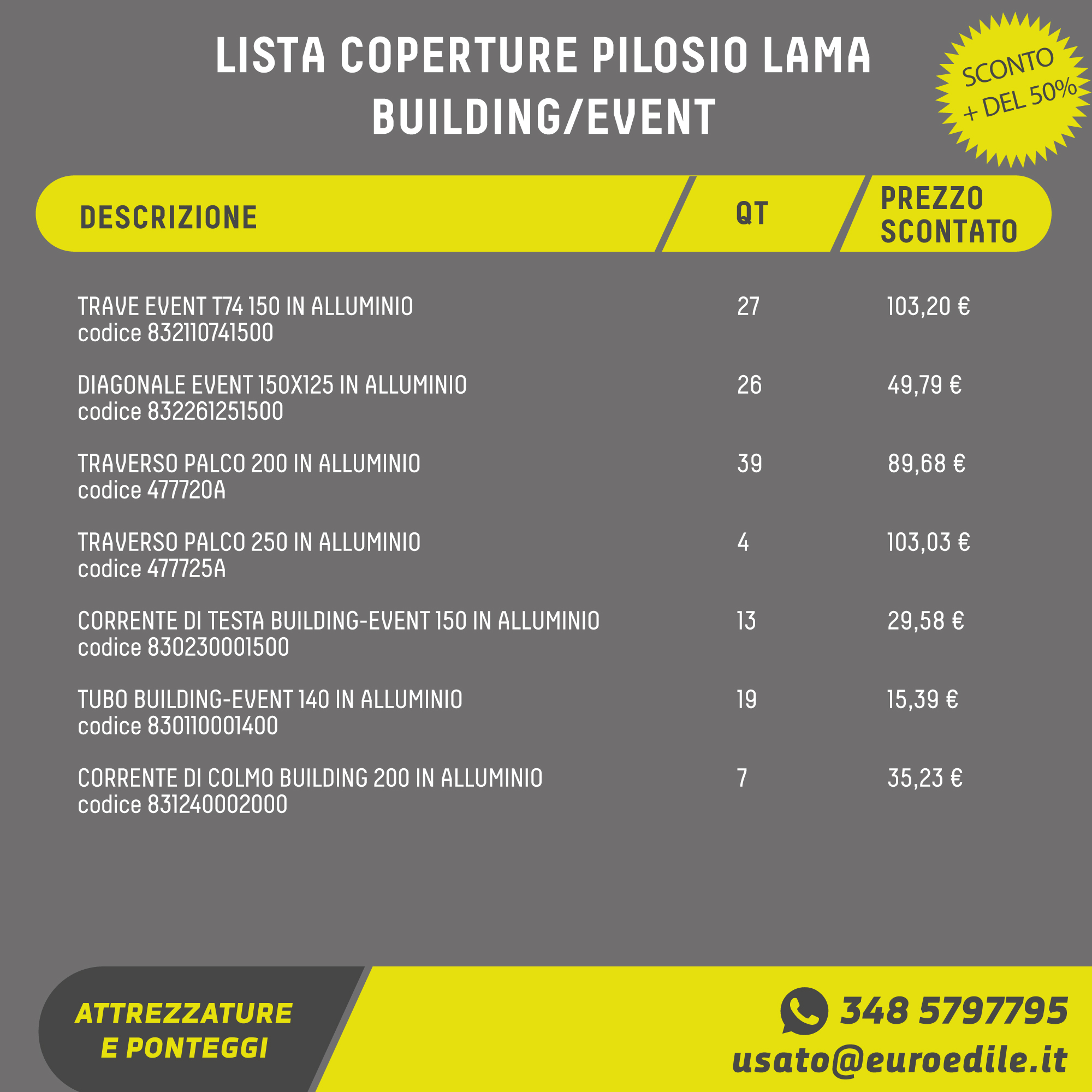 Coperture LAMA PILOSIO usato in vendita - foto 5