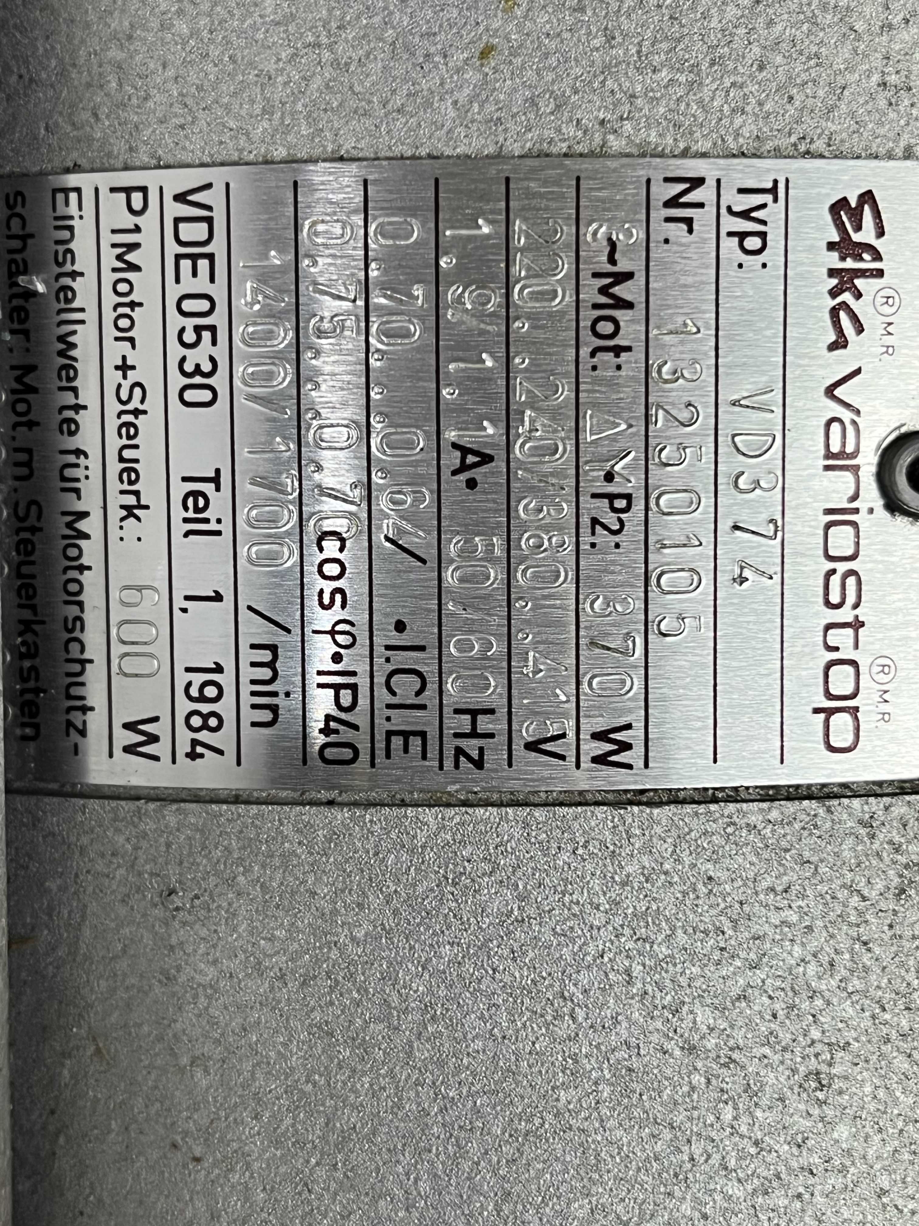 Motore EFKA Variostop VD 374 in vendita - foto 9