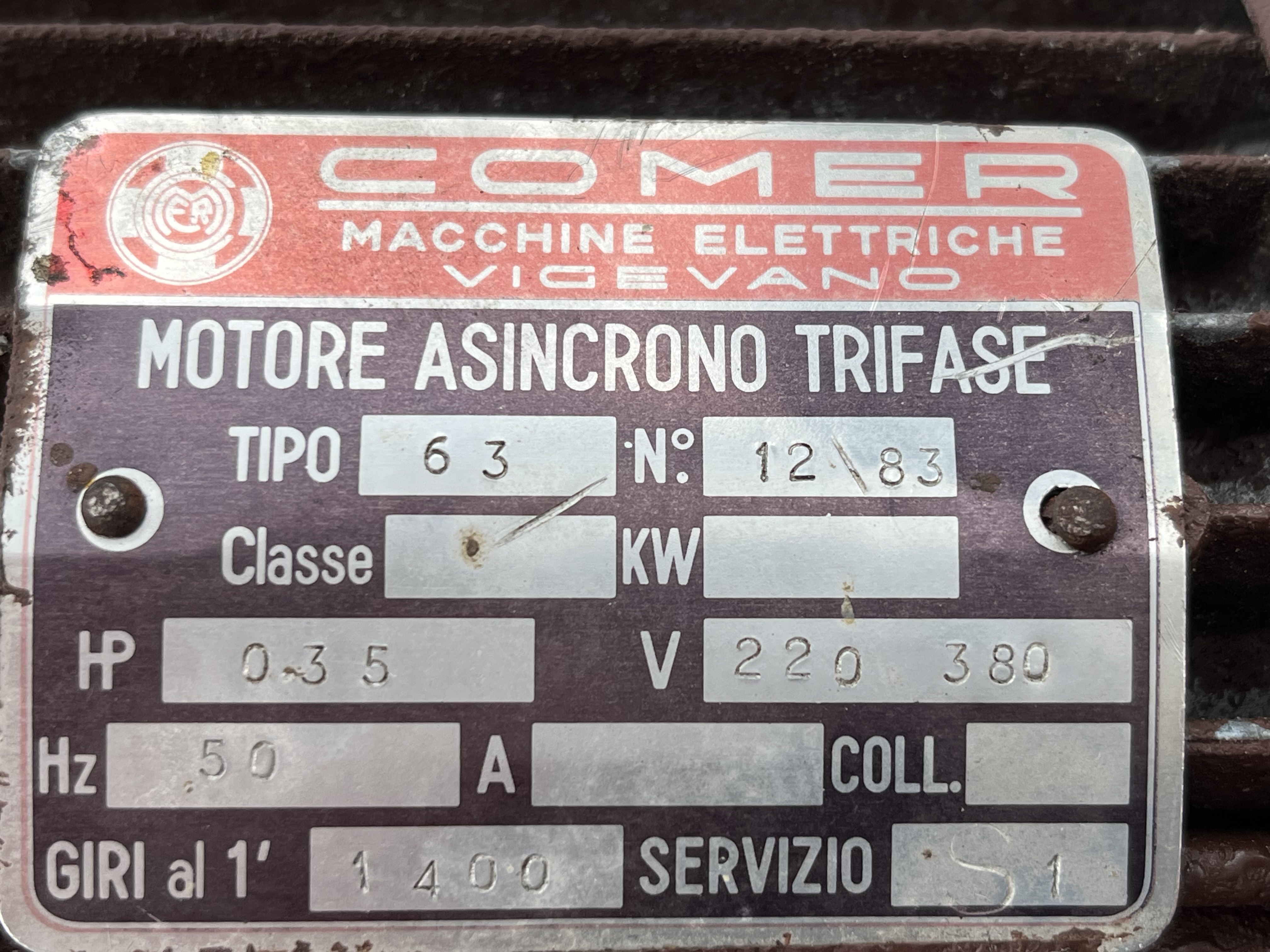 Motoriduttore 0,35 HP 380V TRIFASE in vendita - foto 11
