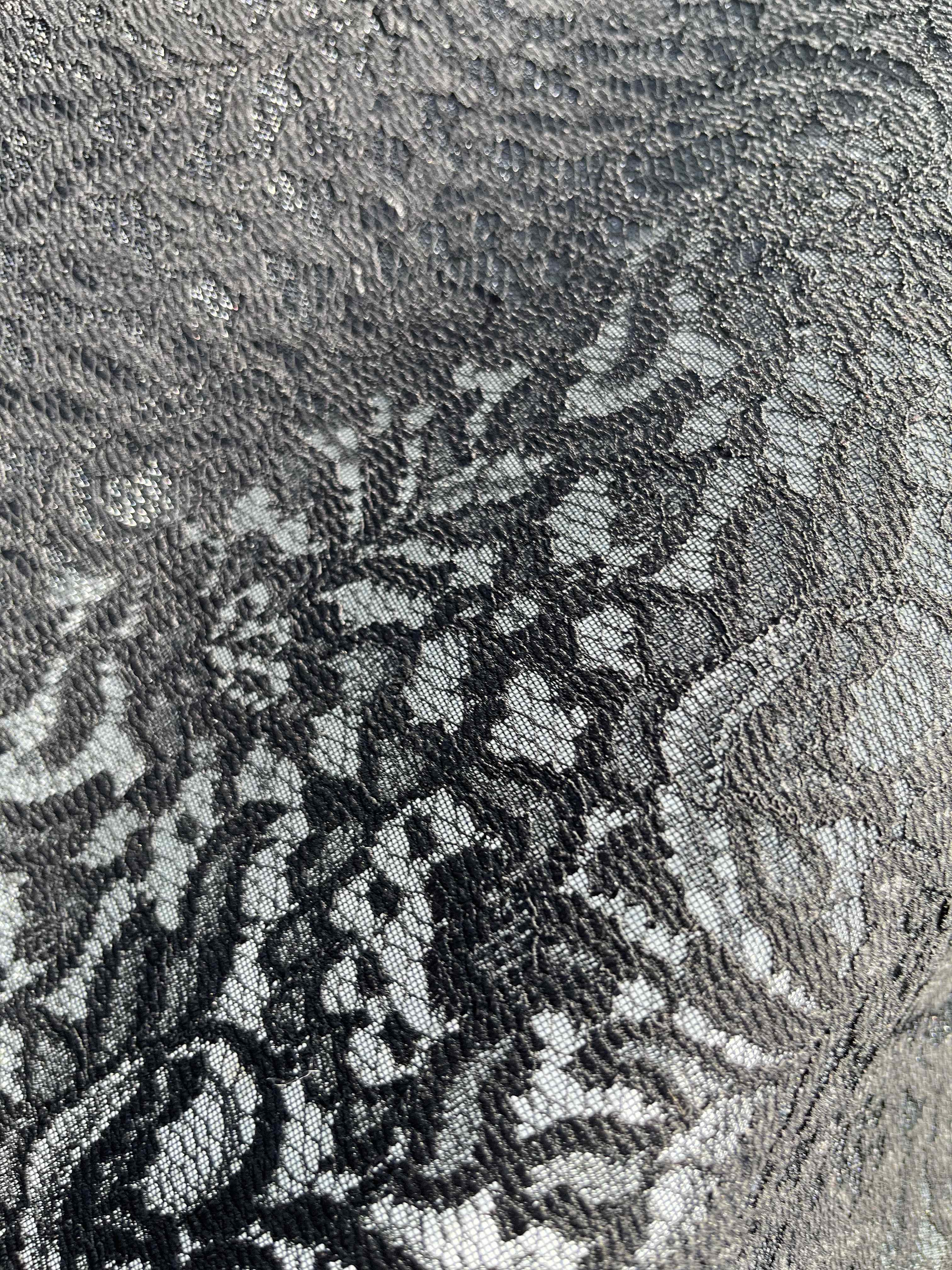 Stock pizzo sintetico nero  in vendita - foto 6
