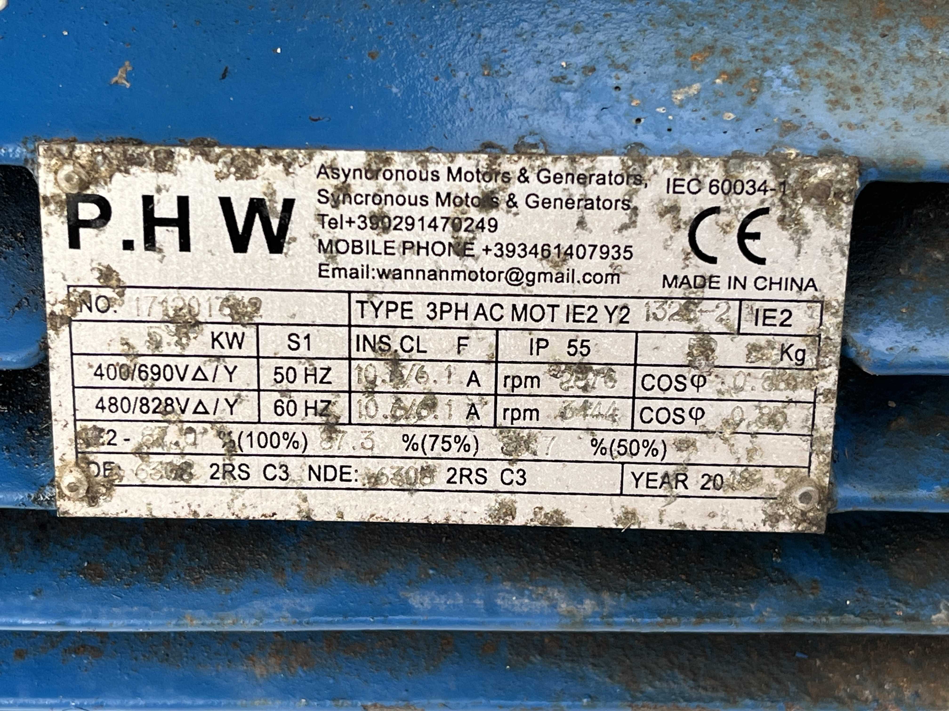 Motore trifase industriale da 5,5 kW IP55 in vendita - foto 11